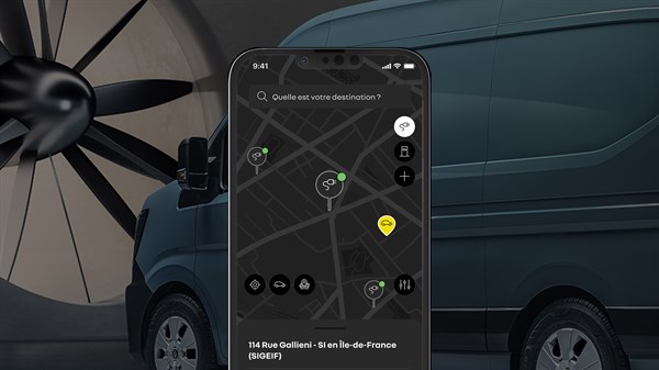 localisation et disponibilité des bornes de recharge - Renault Master 