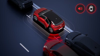 Renault Megane E-Tech électrique - alerte sortie sécurisée des occupants