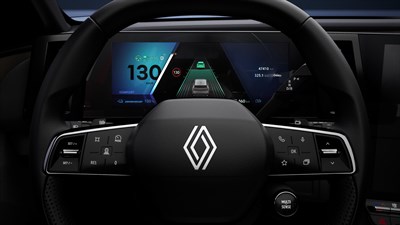 Renault Megane E-Tech électrique - vue réaliste de la circulation