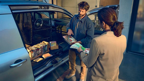 cloison pivotante grillagée avec siège passager escamotable - Renault Kangoo Van