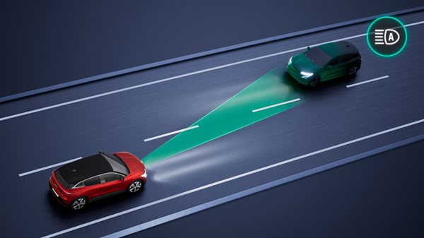 Renault Megane E-Tech électrique - commutation automatique des feux de route/croisement