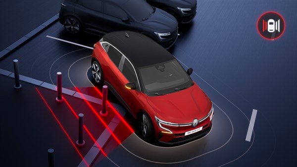Renault Megane E-Tech électrique - aide au parking latérale