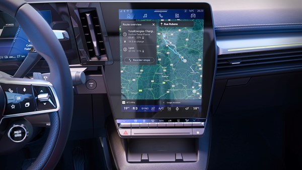navigation en temps réel - Renault Scenic E-Tech électrique