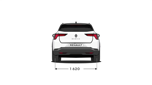 Dimensions face arrière- Renault Scenic E-Tech électrique
