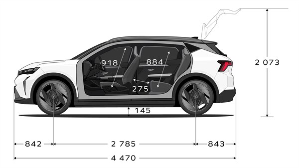 Dimensions profil - Renault Scenic E-Tech électrique
