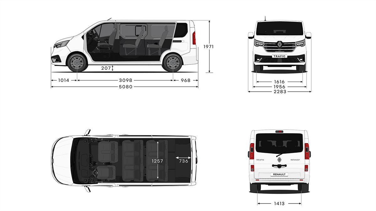 Renault Trafic Combi - dimensions L1