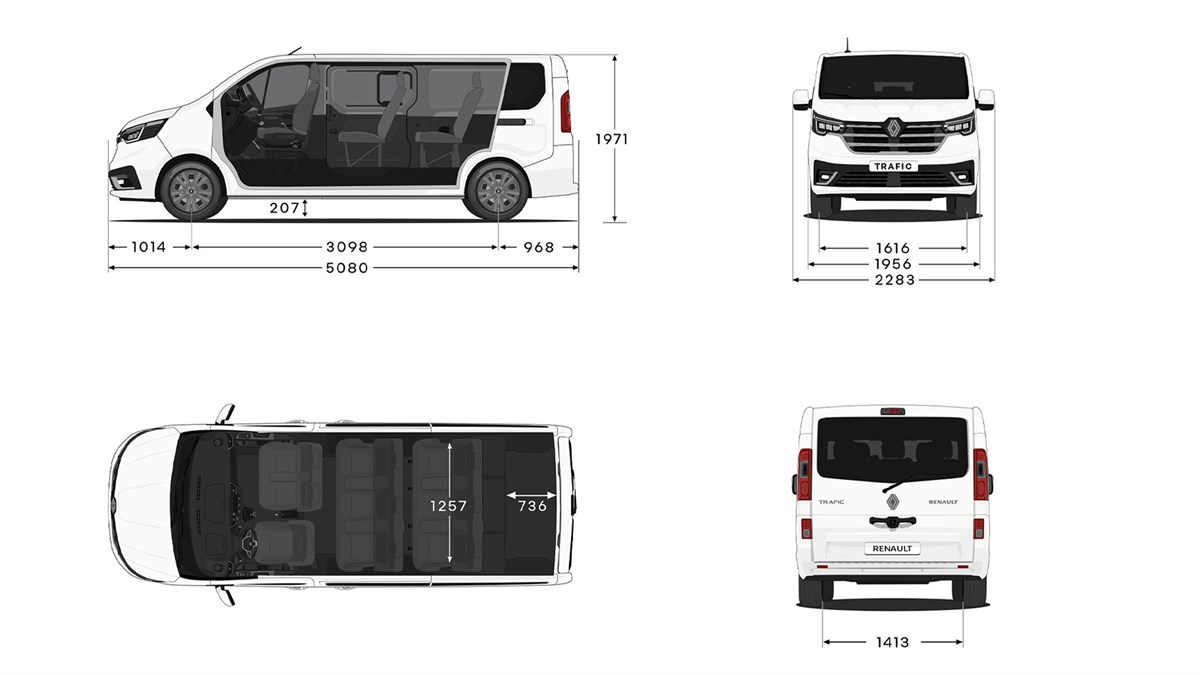 Renault Trafic Combi - dimensions L1